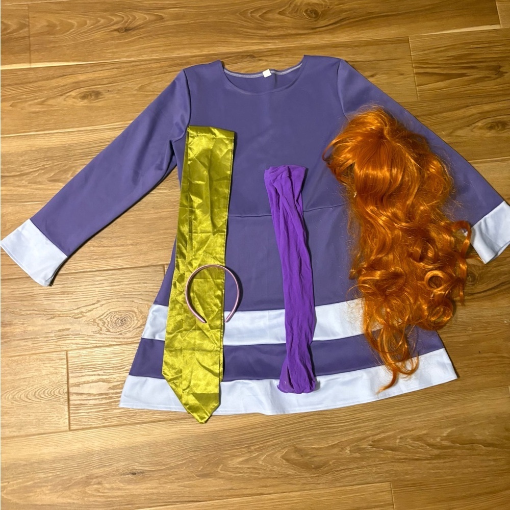 Daphne  purple Color block Long-Sleeve women’s Dress